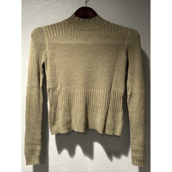 Cotton On Knit Sweater Women's Size Small Green Long Sleeve Mock Neck - Picture 1 of 8
